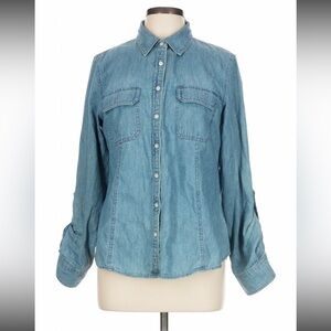 🌿Talbots Blue Denim Casual Top